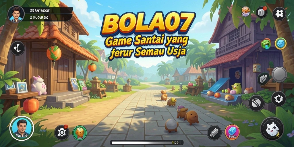 Screenshot BOLA07 menunjukkan gameplay seru dalam suasana santai.