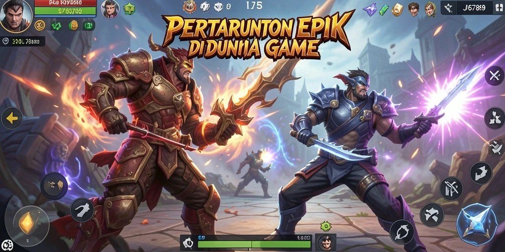 Tampilan gameplay menegangkan dari JP6789 dengan aksi pertarungan yang dinamis.