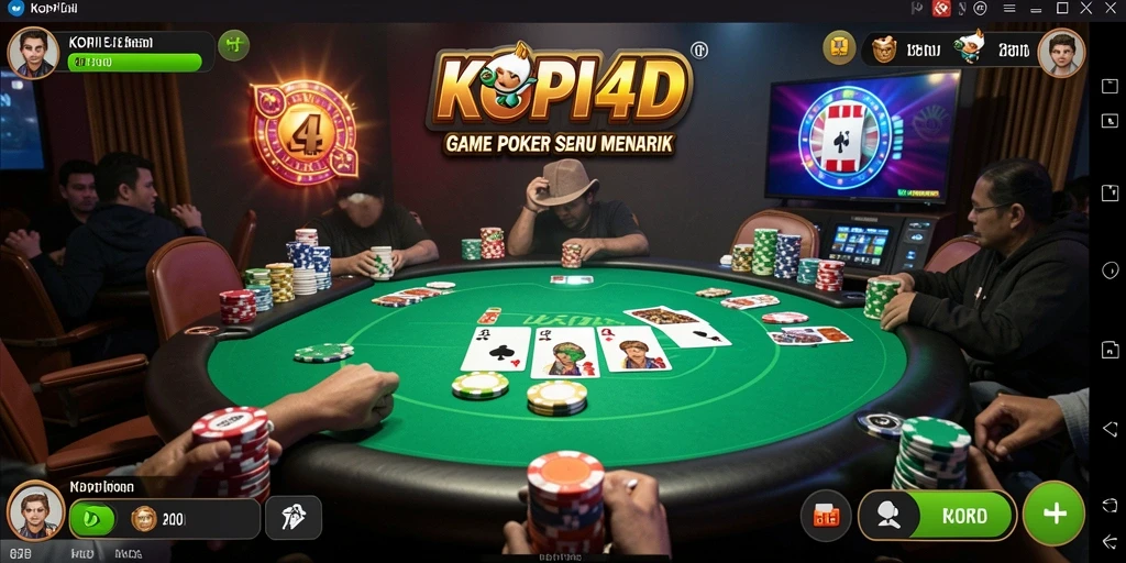 Tampilan gameplay Poker KOPI4D yang seru dan menantang.