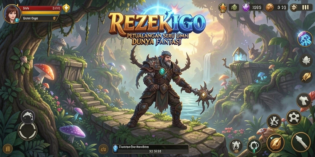 Tampilan menarik dari gameplay petualangan di REZEKIGO.