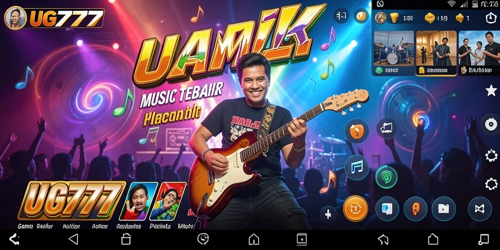 Screenshot gameplay UG777 yang menunjukkan keseruan bermain musik.