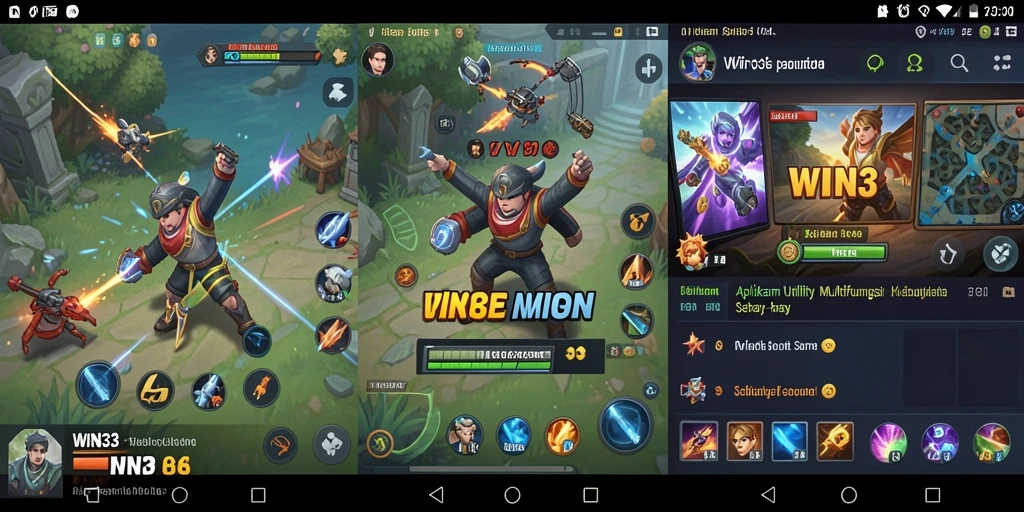 Tampilan aplikasi WIN33 yang modern dan fungsional.